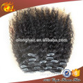 Natural color one piece full head clip in hair extensions,afro clip in hair extension